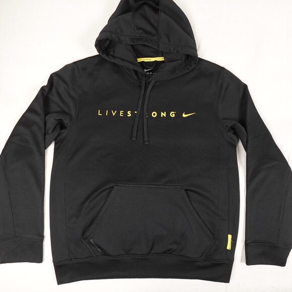 NIKE LIVESTRONG Therma-Fit Hoodie Men's Small Athletic Training Pullover - Picture 1 of 12